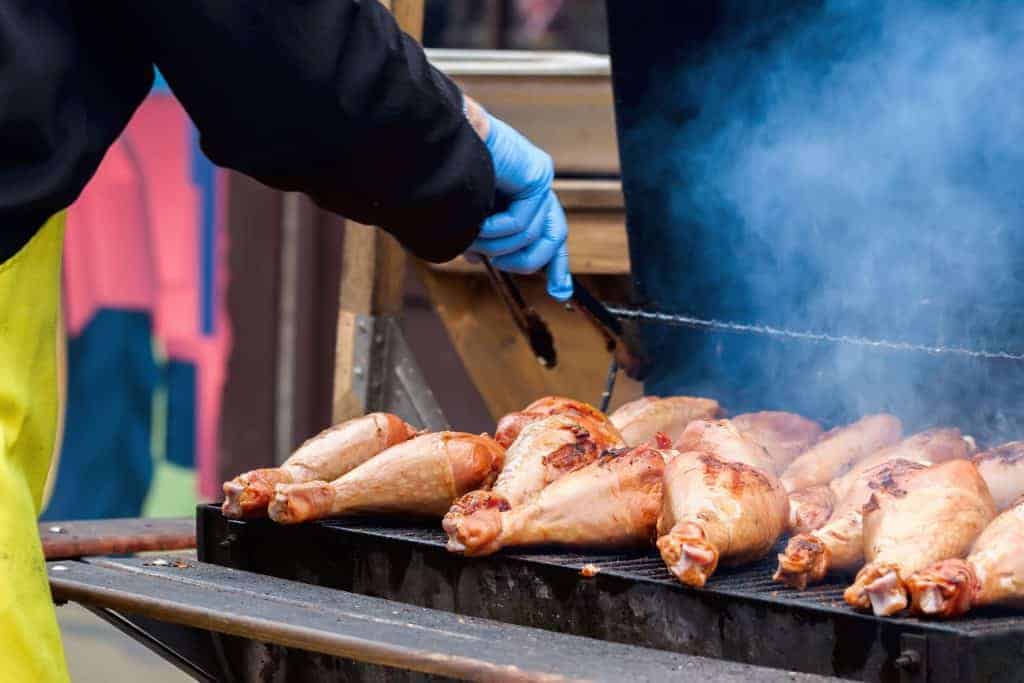 How To Smoke Meat On A Gas Grill 8 Smoked Turkey Legs On Bbq Grill