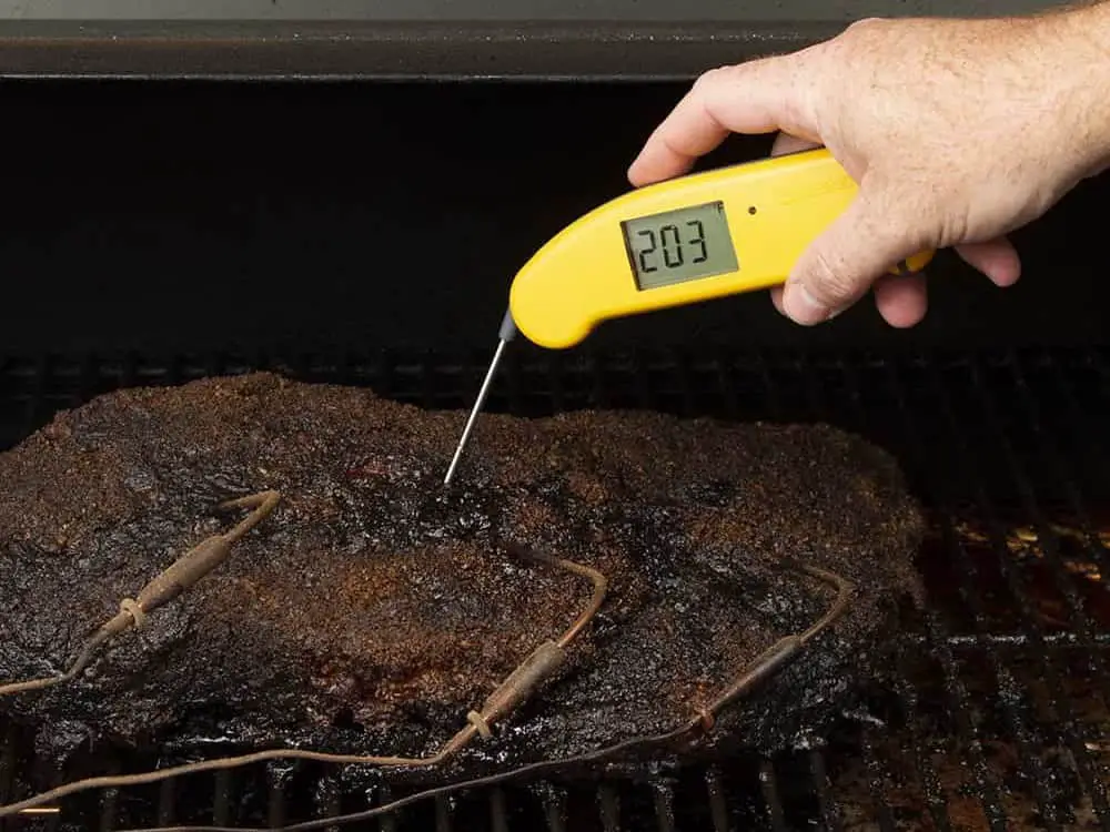 Termapen Checking Brisket Temperature